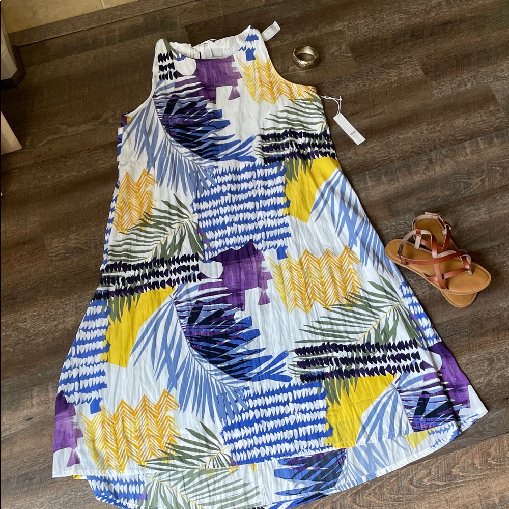 Chico's Multicolor Sleeveless Midi Dress NWT